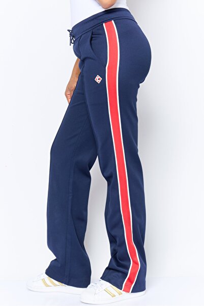 Esprit Women Regular Fit Embroidered Logo Fleece Pant, Navy