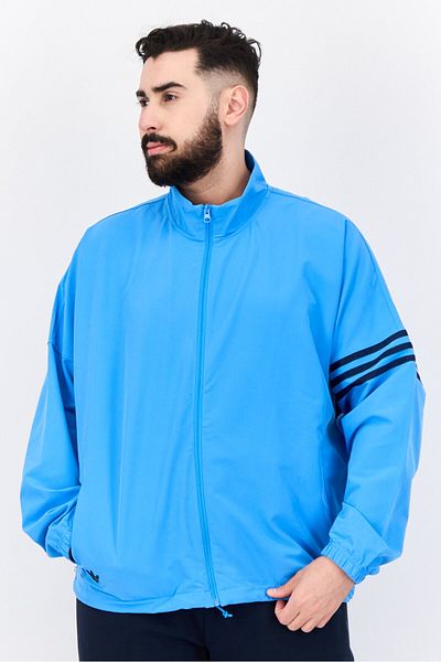 adidas Men Sportswear Fit Textured Training Jackets, Sky Blue