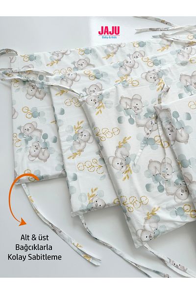 Jaju Baby 60X120 cm Green Koala Crib Edge Protection Crib Protector