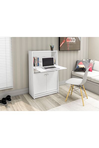 pilati Cabinet and side table with drawers and shelves for living rooms and homes, white color
