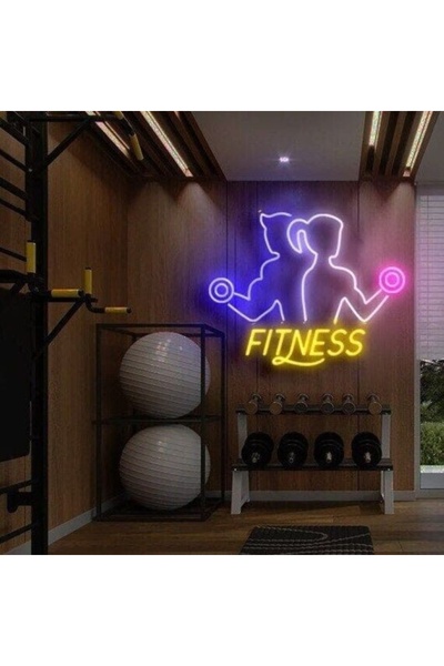 Disa Neon LED Dekoratif Aydınlatma -Fitness, 60x45cm-