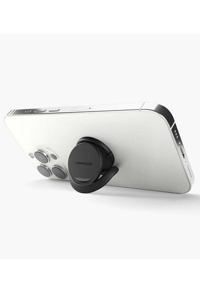 Vonmahlen BackFlip Signature Metal Phone Grip + Magnetic Holder - Black