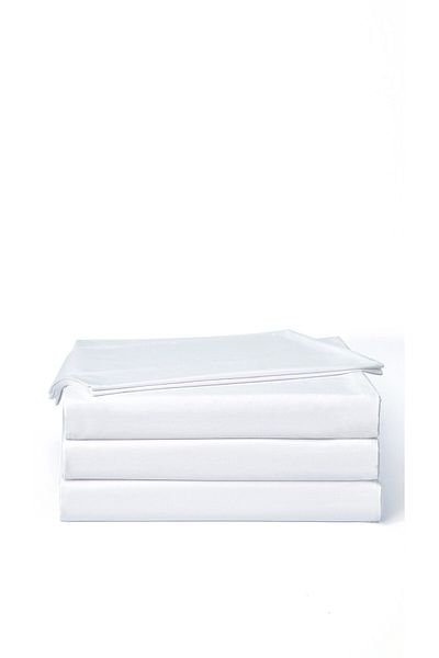 Gön Ev Tekstili White Bed Sheet Plain 180X280 cm 240X280 cm and Pillowcase