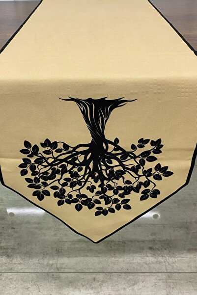 tarzınısec Hayat Ağacı Desenli Runner Ve Amerikan Servis Masa Örtüsü