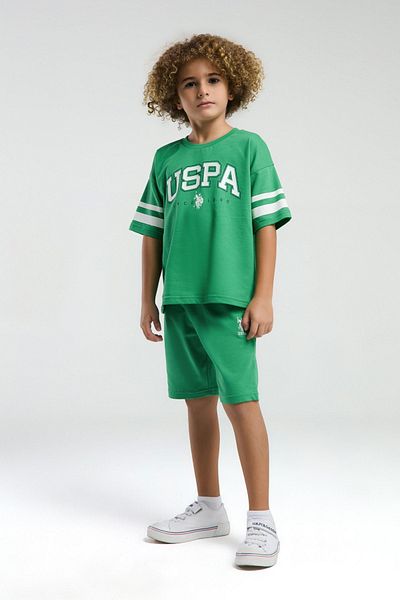 U.S. Polo Assn. 4-15 Years Old Licensed Us Polo Assn Boy's Team-Benetton Green