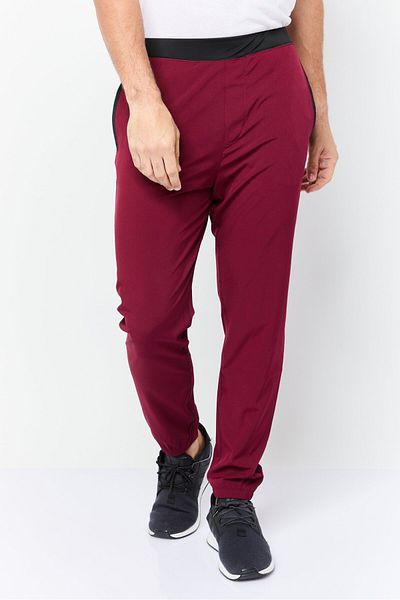 Mister Men Slim Fit Training Track Pants, Maroon