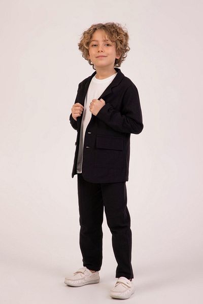 HAUSEkids 3-11 Years Cotto Prodo Boy's 3-Piece Suit-Black