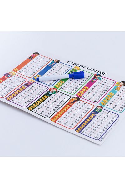 Bimotif A4 Multiplication Table with Pen (2 Sheets)