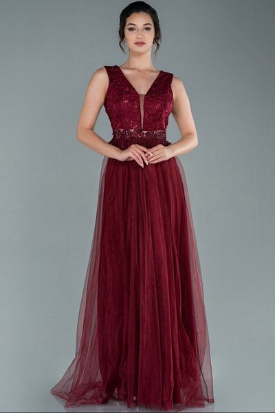 GÜZELLER Guipure Motif Tulle Ball Gown Graduation Promise Proposal Engagement Wedding Dress Evening Dress