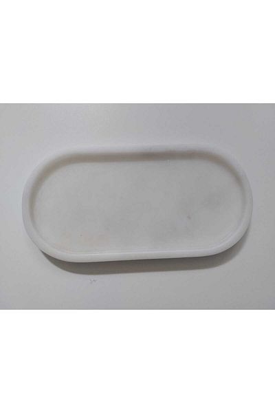 Mudo Concept Tava de baie Elips Marmura Albă - 15x30x2 cm