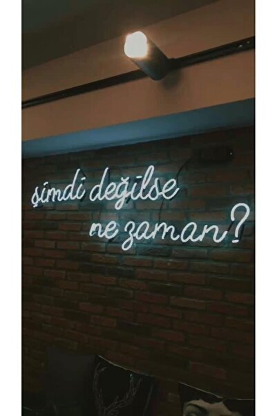 Disa Neon LED Dekoratif Aydınlatma -Şimdi Değilse Ne Zaman, 60x25cm-
