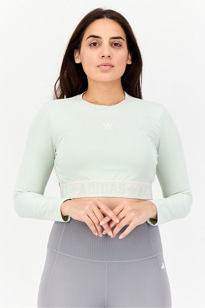 adidas Women Sportswear Fit Long Sleeve Outdoor T-shirt, Light Sage