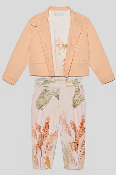 HAUSEkids 1-4 Years Acrapol Arra Girl's 3-Piece Set-Yavruağzı
