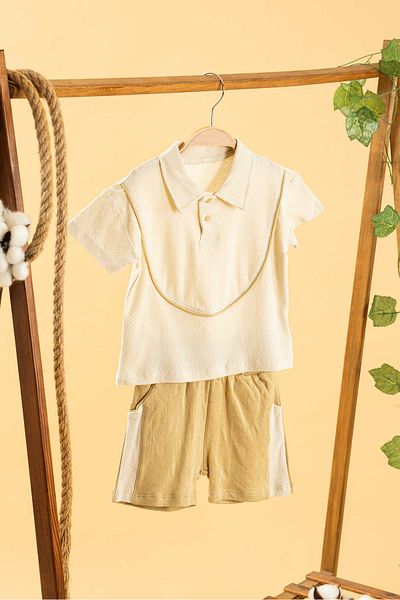 bombe Girl Boy Baby Kids Natural Comfortable 2-Piece Set Cotton Trend Fashion Top Bottom Set