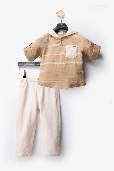 HAUSEkids 2-6 Years Cotto Prodo Boy Suit-Caramel