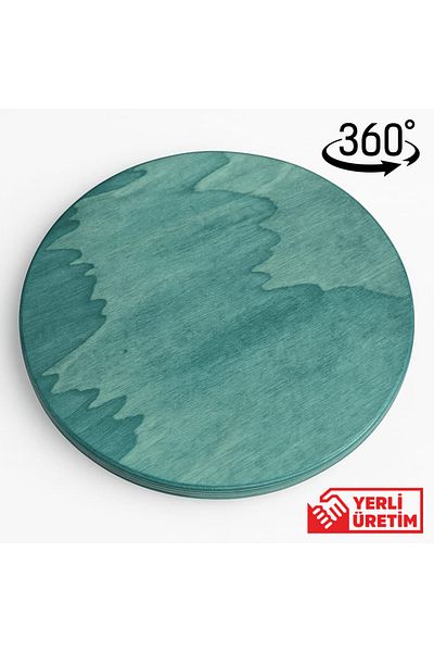 Wood Stone Art لوح التوازن الأخضر 360 °