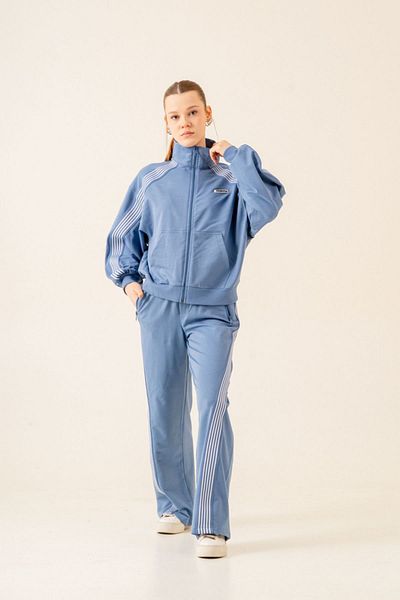 HAUSEkids 9-15 ani Linie Design Modern Costum Fata-Albastru
