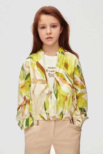 HAUSEkids 8-14 Years Old Painter Macaw Cream Girl's 3-Piece Set - Acid Green