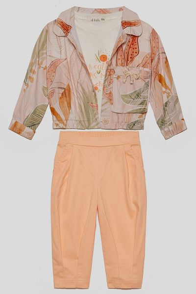 HAUSEkids 1-4 Years Cooper Pastel Girl's 3-Piece Set-Yavruağzı