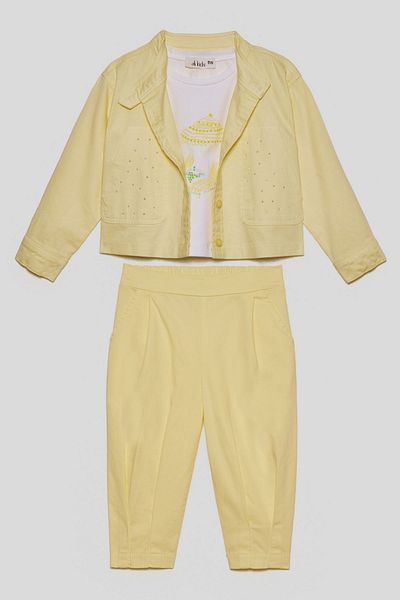 HAUSEkids 1-4 Years Magic Pastel Girl's 3-Piece Set-Yellow