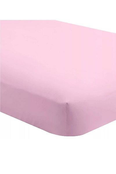 Evony Elastic Cotton Combed Bed Sheet Pink 180x200 Cm