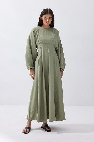Hooopstore Φόρεμα Caren Raglan με μανίκια χακί