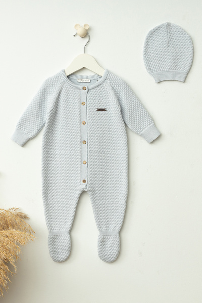 Babymio Petek Örgü Pamuk Yenidoğan Tulum