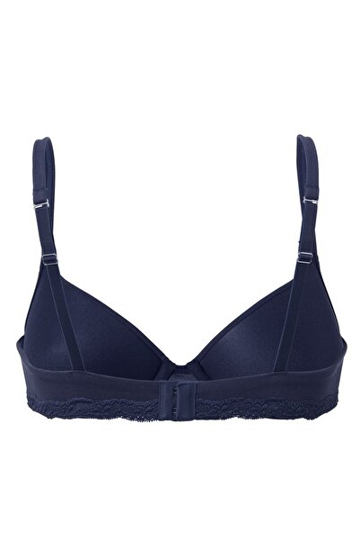 Tchibo Women Padded Plain Bra, Navy Blue