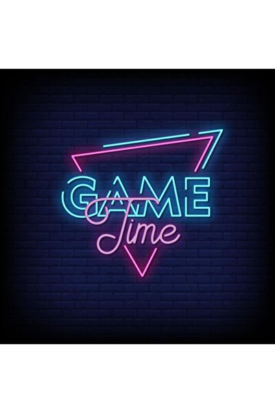 Disa Neon LED Dekoratif Aydınlatma -Game Time, 55x55cm-