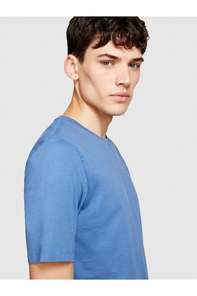 Sisley 100% Cotton Regular Fit Crew Neck T-Shirt Men's 0g6 T-Shirt - 324P3I1Xs101J