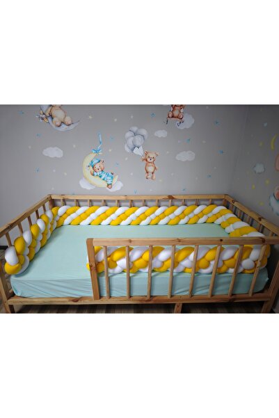 Lucky Kids نموذج حماية محبوك 500 سم 4 قطع / فجوة باب سرير مونتيسوري 90 × 190 ...