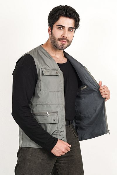 Reform Vestsummer Vest with Multi-Pocket Chest Pocket Zipper