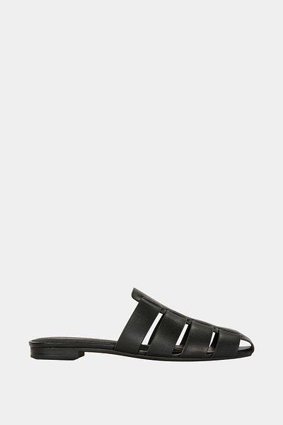 Katy Perry The Confidant Fisherman Mule Black Banded Slippers