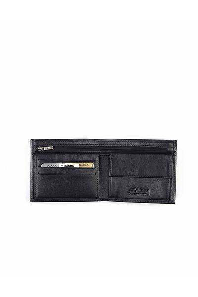 Aka Men's Leather Black Wallet 537 -1