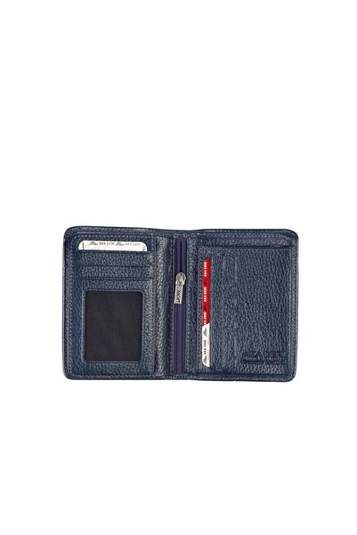Aka Deri Leather Navy Blue Men's Wallet 639 -17