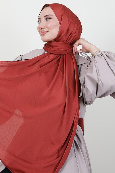 GİYZAMİLA Janjan Shawl Dark Coral