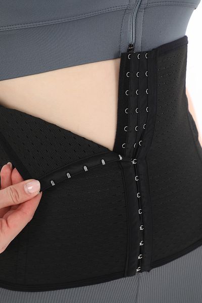 SAUNA SUIT Corset pentru burtă pentru recuperare postpartum, corset pentru talie de maternitate, de culoare neagră, respirabil