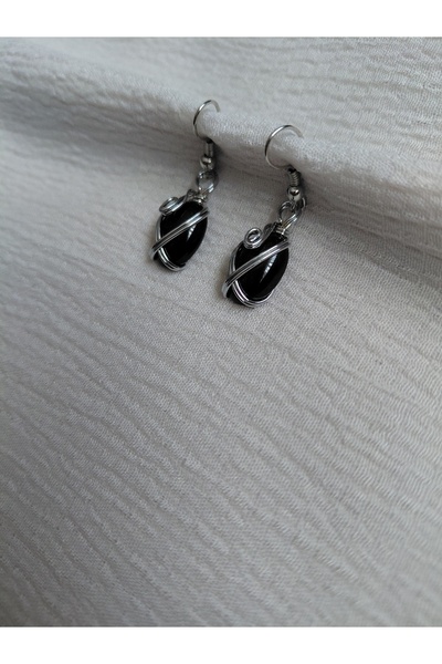 LuArte أقراط ملفوفة من الحجر الطبيعي - تصميم أصلي