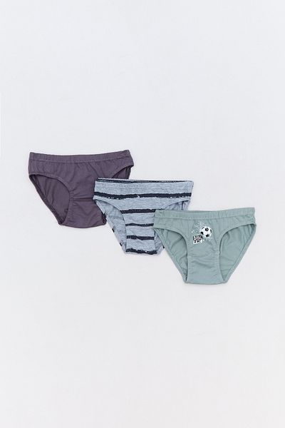 Fulla Moda Football Ball Printed 3-Piece Boys' Slip Panties