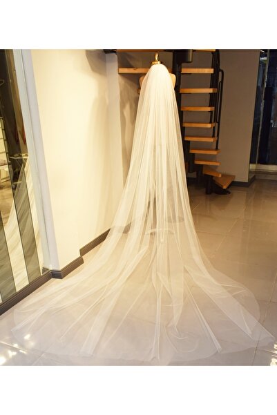 paris in paris Voal de mireasă - Voal de nuntă alb catifelat, 3 metri lungime...