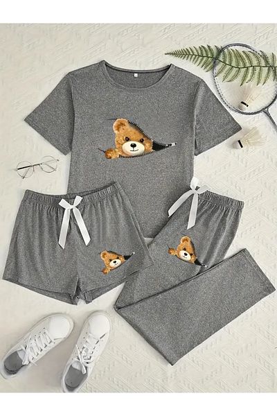 Keywest Παιδικό Σετ Πιτζάμες 3 τεμαχίων Bear printed