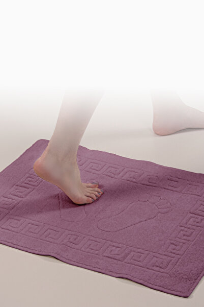 Isessia 3 Adet %100 Pamuk En Iyi Emici Ayak Havlusu : Konforlu Banyo Paspası 50x70cm Terra Mürdüm