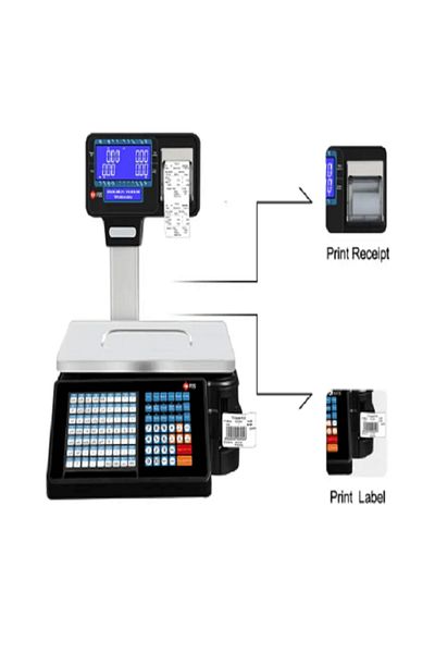 TA POS Electronic barcode scale for printing labels from 10 grams to 30 kilograms, supports invoice issuance