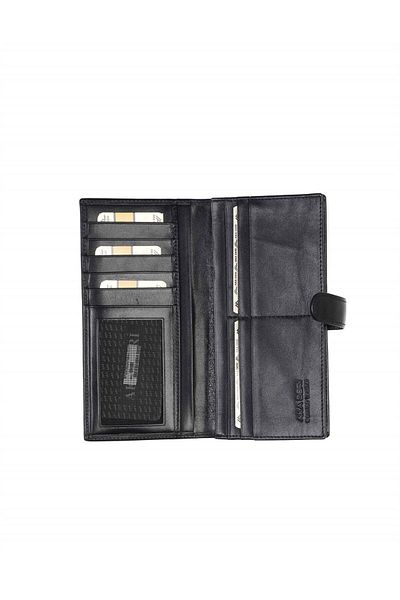 Aka Black Leather Phone Holder Hand Wallet - 805 1