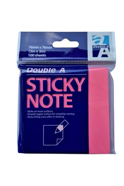DOUBLE A 76*76 ADHESIVE NOTE PAPER RED