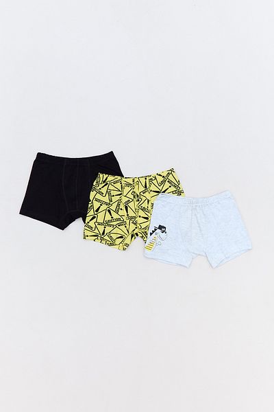 Fulla Moda Dinosaur Printed Boys' 3-Piece Boxers