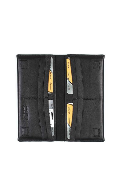 Aka Leather Black Phone Holder Hand Wallet 822 1