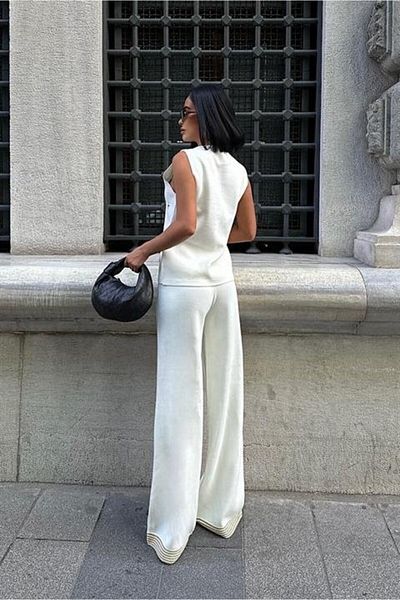 modaserdem Gold Buttoned Vest Trousers Suit 9976