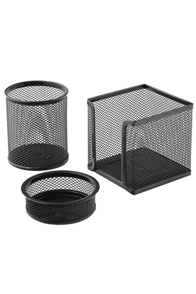 OFIX Set de masă din metal X-Plus 3 piese - negru