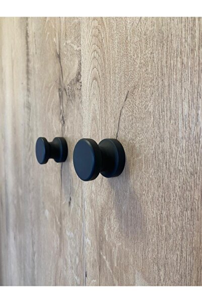 Sienta Home Decorative Natural Wood 4-Piece Button Cabinet Handle Anthracite